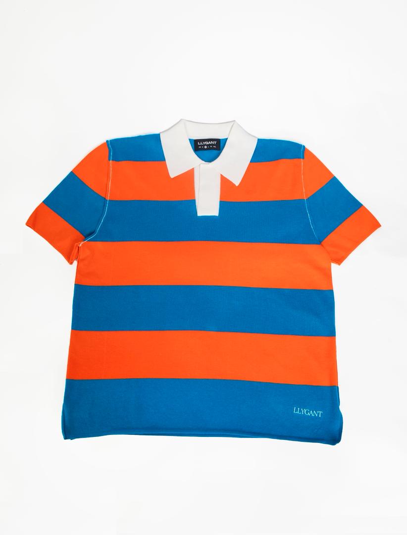 LLYGANT ORANGE STRIPE POLO